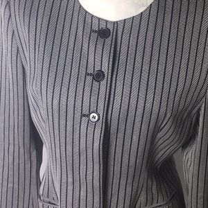 Escada Pin Stripe Wool/ Silk Business Blazer Jacket